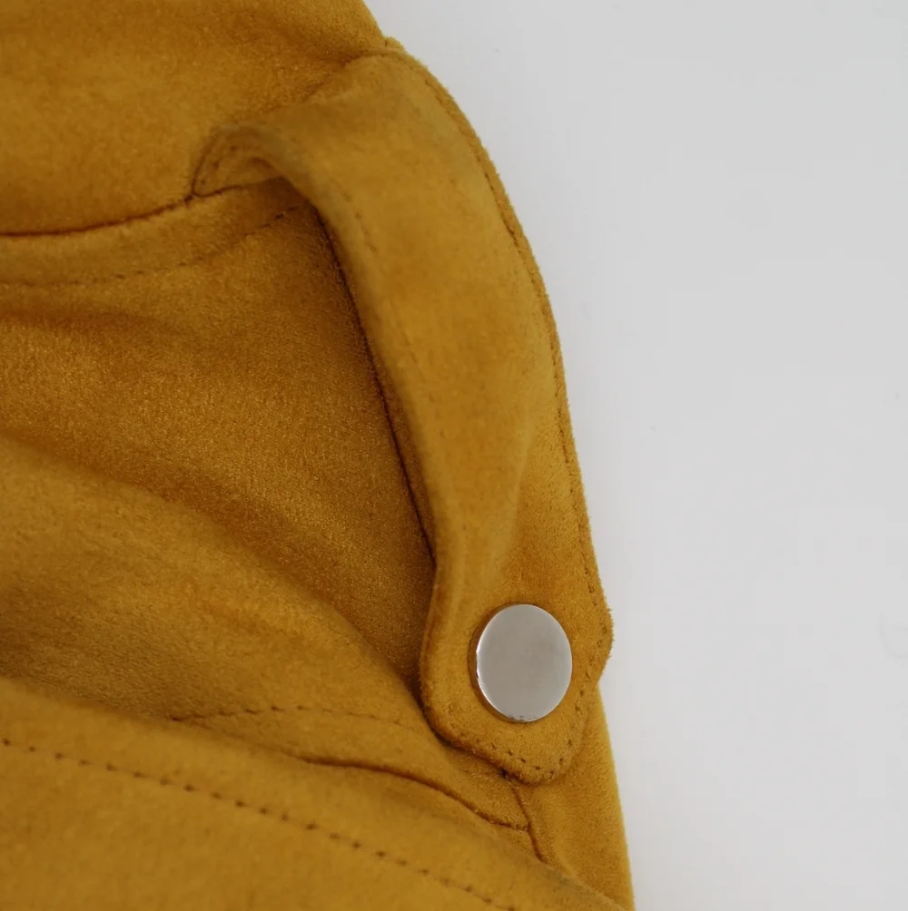 Forever 21 Women’s Mustard Yellow Microsuede Moto Jacket – Size L - Picture 4 of 13